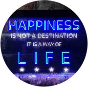 Happiness is a Way of Life Quotes Bedroom Decor LED Light Sign - LED Gift Works