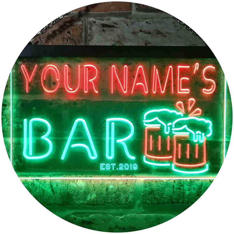 Personalized Beer Mugs Bar LED Light Sign - LED Gift Works