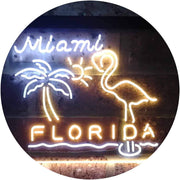 Miami Florida Flamingo LED Light Sign - LED Gift Works