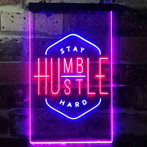 Stay Humble Hustle Hard LED Light Sign - Way Up Gifts