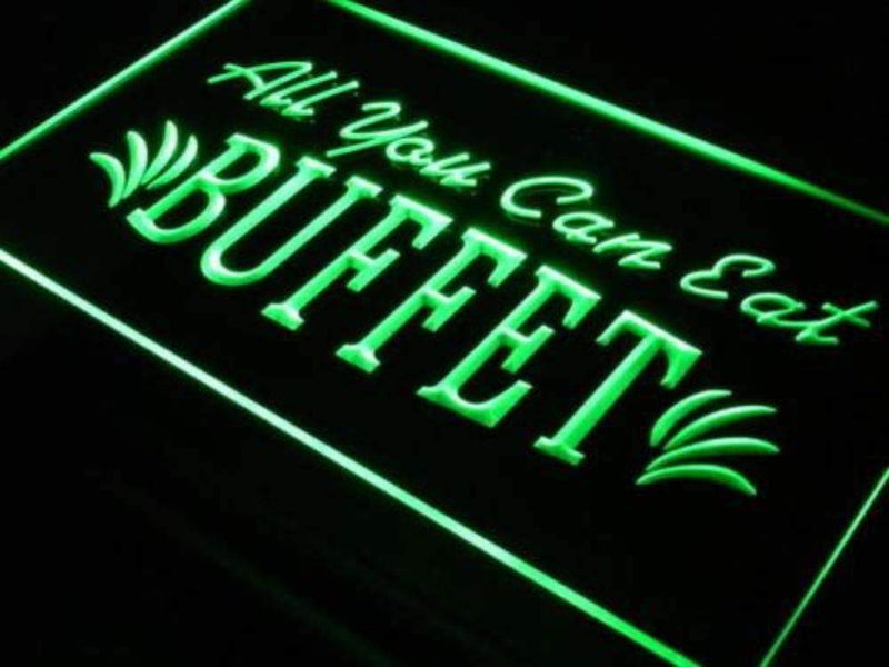 All You Can Eat Buffet LED Light Sign - LED Gift Works