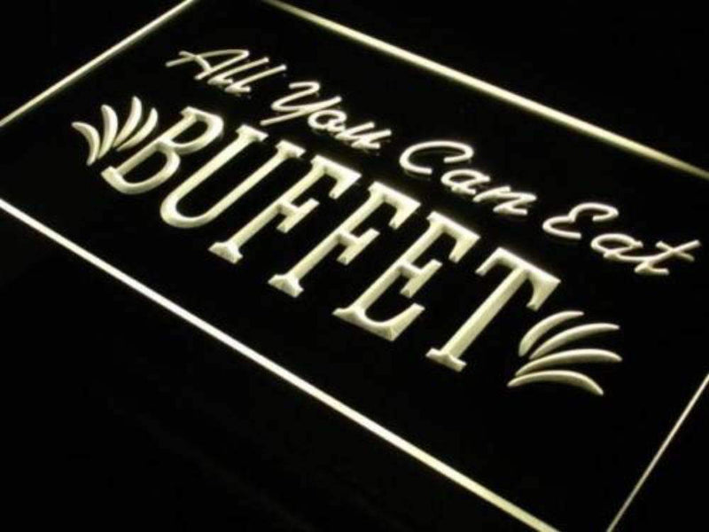 All You Can Eat Buffet LED Light Sign - LED Gift Works