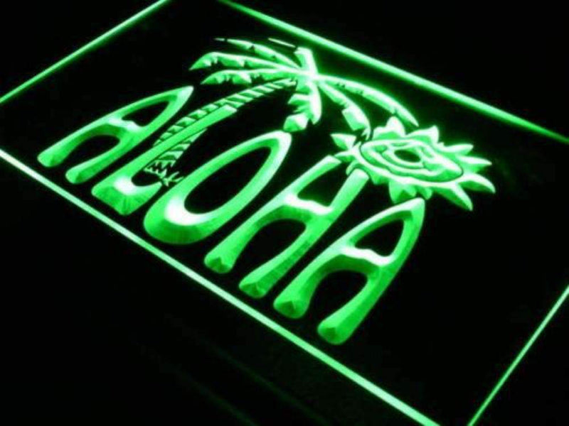 Aloha Beach Decor LED Light Sign - LED Gift Works