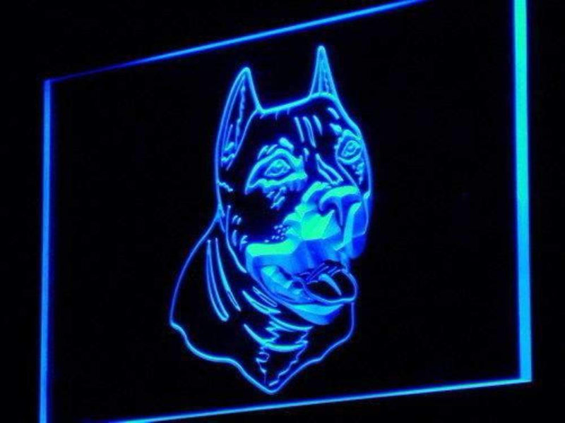 American Pit Bull Terrier LED Light Sign - LED Gift Works