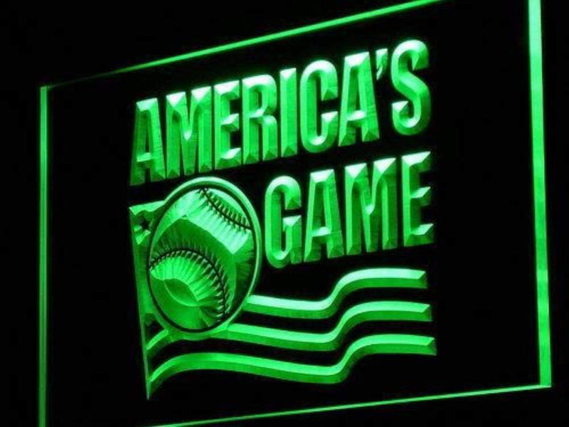 America's Game Baseball LED Light Sign - LED Gift Works