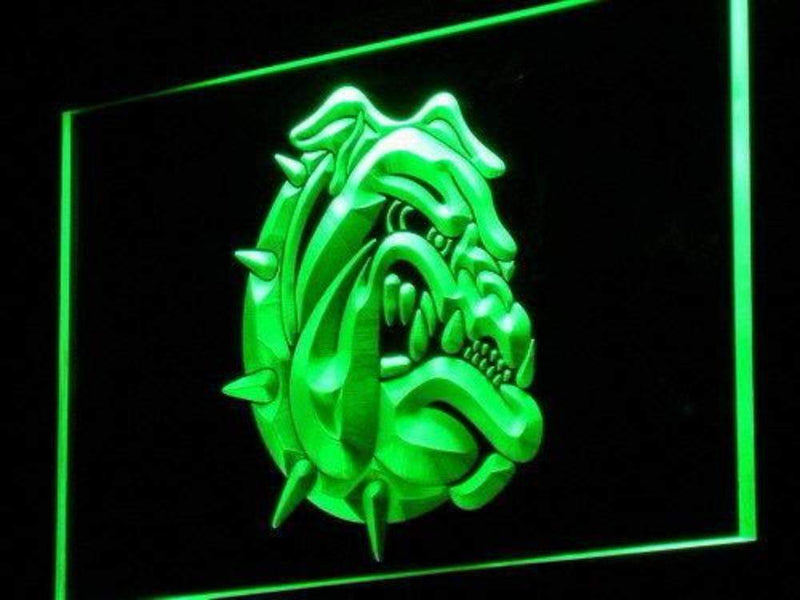 Angry Bulldog LED Light Sign - LED Gift Works