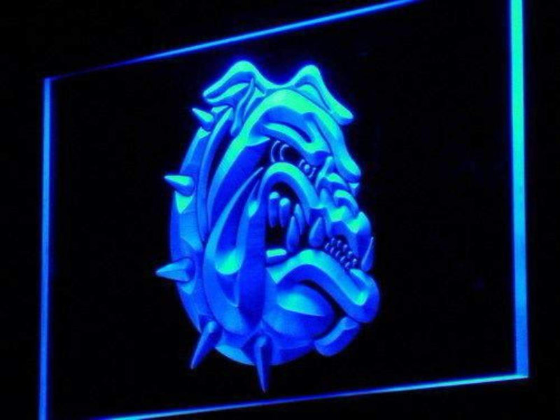 Angry Bulldog LED Light Sign - LED Gift Works