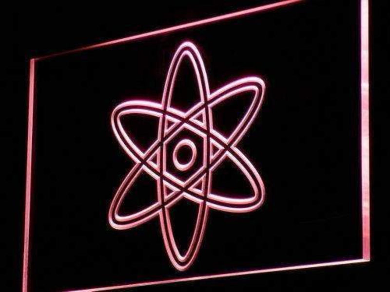 Atom Symbol Science LED Light Sign - LED Gift Works