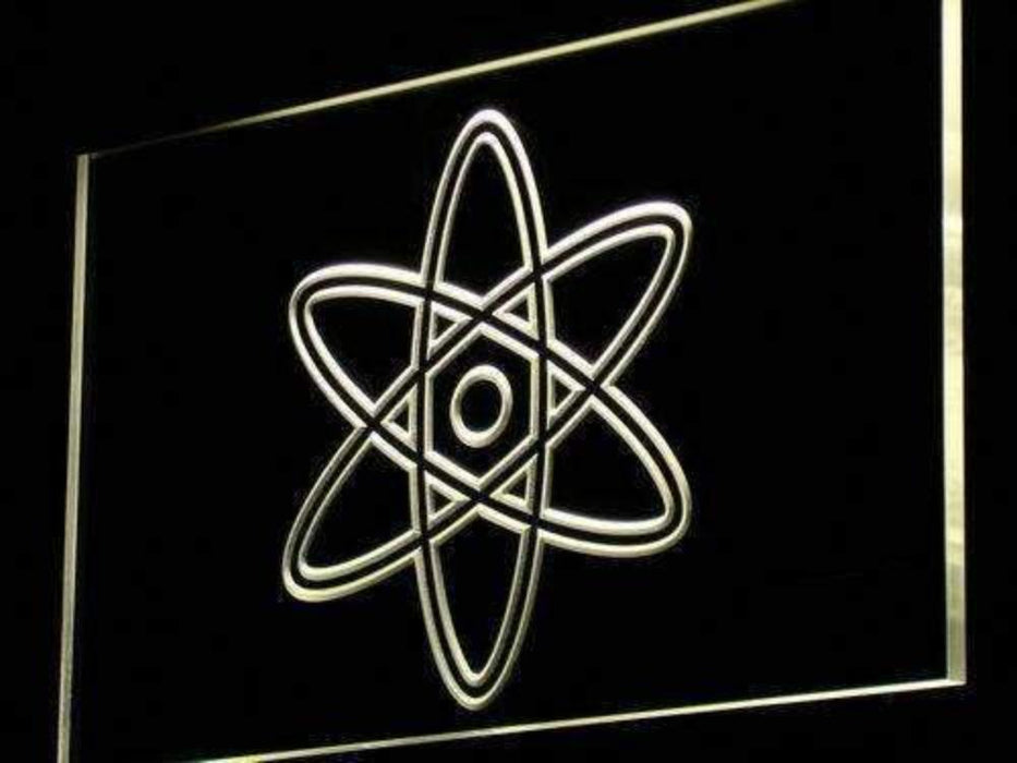 Atom Symbol Science LED Light Sign - Way Up Gifts