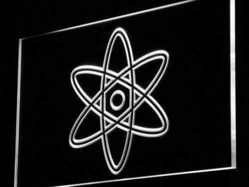 Atom Symbol Science LED Light Sign - LED Gift Works