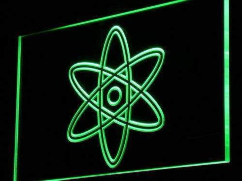 Atom Symbol Science LED Light Sign - LED Gift Works