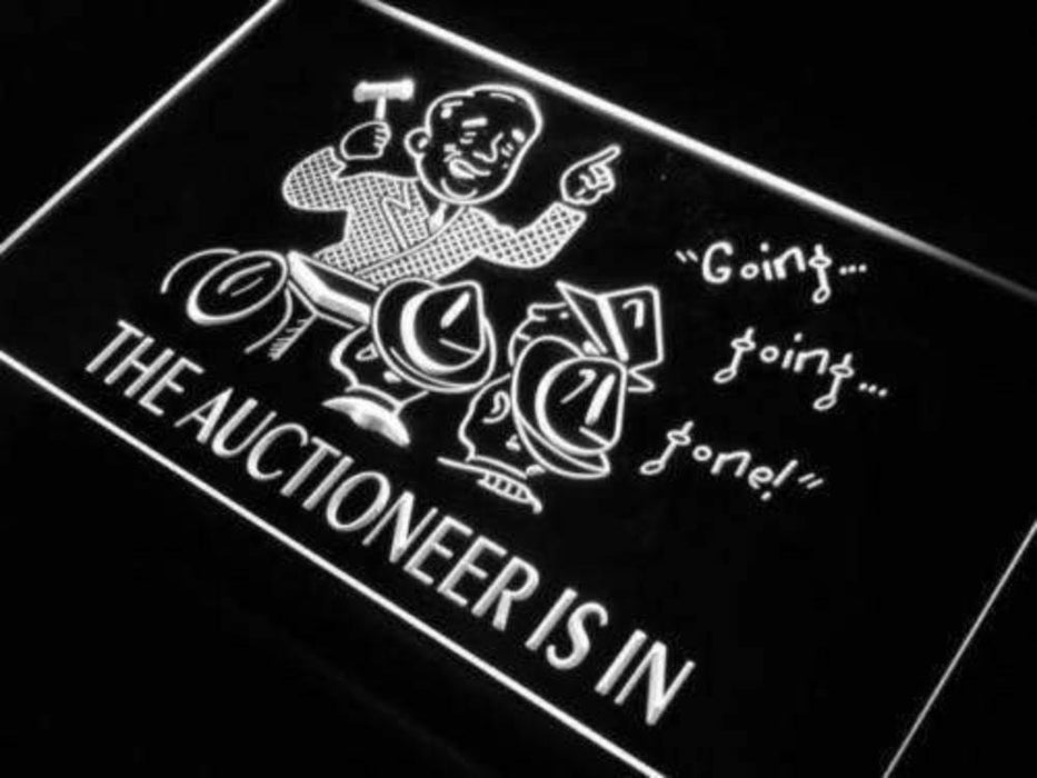 Auctioneer is In Auction LED Light Sign - Way Up Gifts