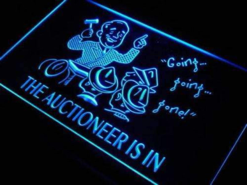 Auctioneer is In Auction LED Light Sign - LED Gift Works