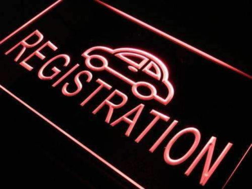 Auto Car Registration LED Light Sign - LED Gift Works