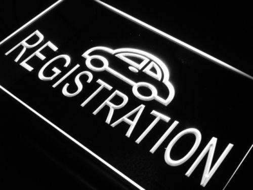 Auto Car Registration LED Light Sign - LED Gift Works