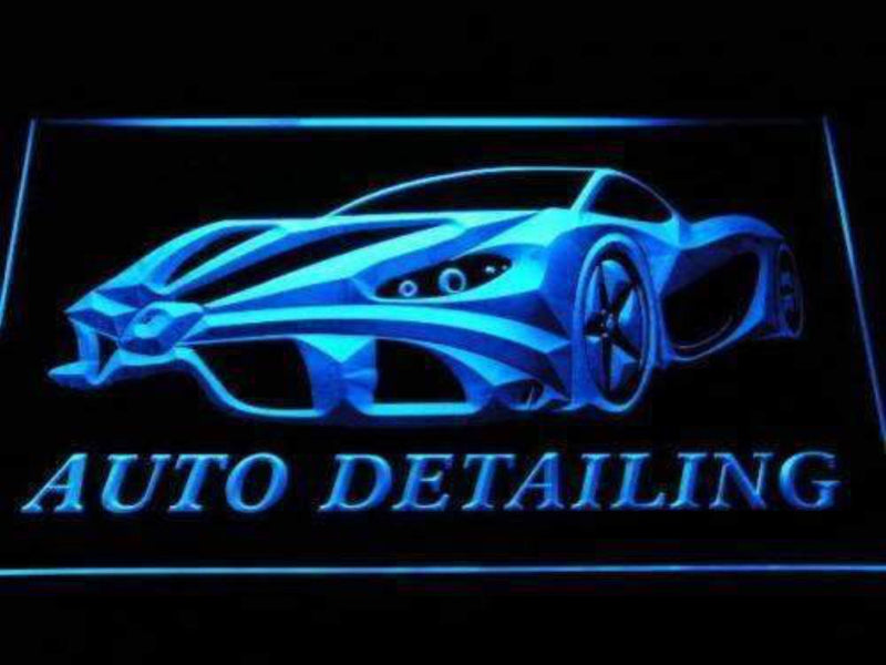 Auto Detailing LED Light Sign - LED Gift Works