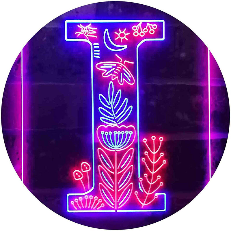 Family Name Letter I Monogram Initial LED Light Sign - LED Gift Works