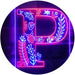 Family Name Letter P Monogram Initial LED Light Sign - Way Up Gifts