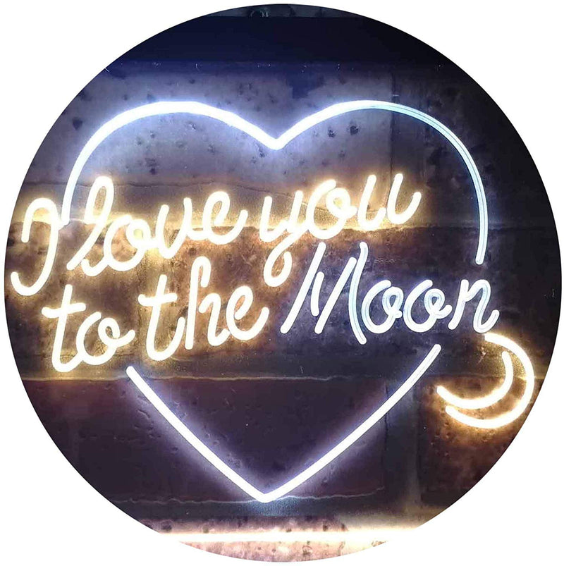 I Love You to The Moon LED Light Sign - LED Gift Works