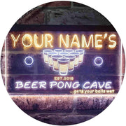Personalized Beer Pong Man Cave LED Light Sign - LED Gift Works
