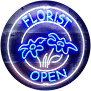 Flower Shop Open Florist LED Light Sign - LED Gift Works