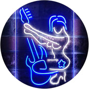 Sexy Girl Playing Guitar Music LED Light Sign - LED Gift Works