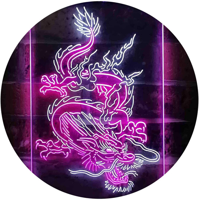 Chinese Dragon Man Cave Tattoo LED Light Sign - Way Up Gifts