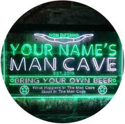 Personalized Western Theme Man Cave LED Light Sign - LED Gift Works