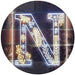 Family Name Letter N Monogram Initial LED Light Sign - Way Up Gifts