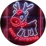 Merry Christmas Reindeer LED Light Sign - LED Gift Works
