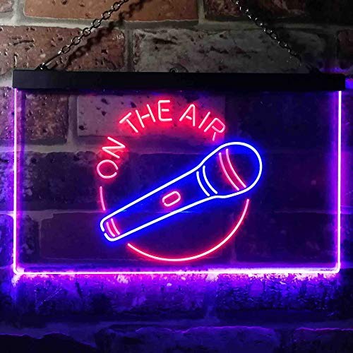 Microphone On The Air LED Light Sign - LED Gift Works