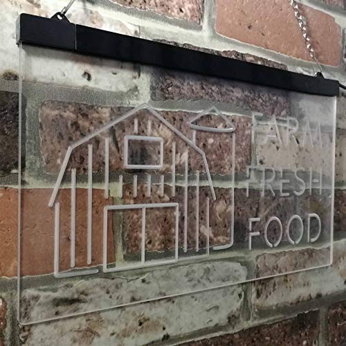 Farm Fresh Food LED Light Sign - LED Gift Works