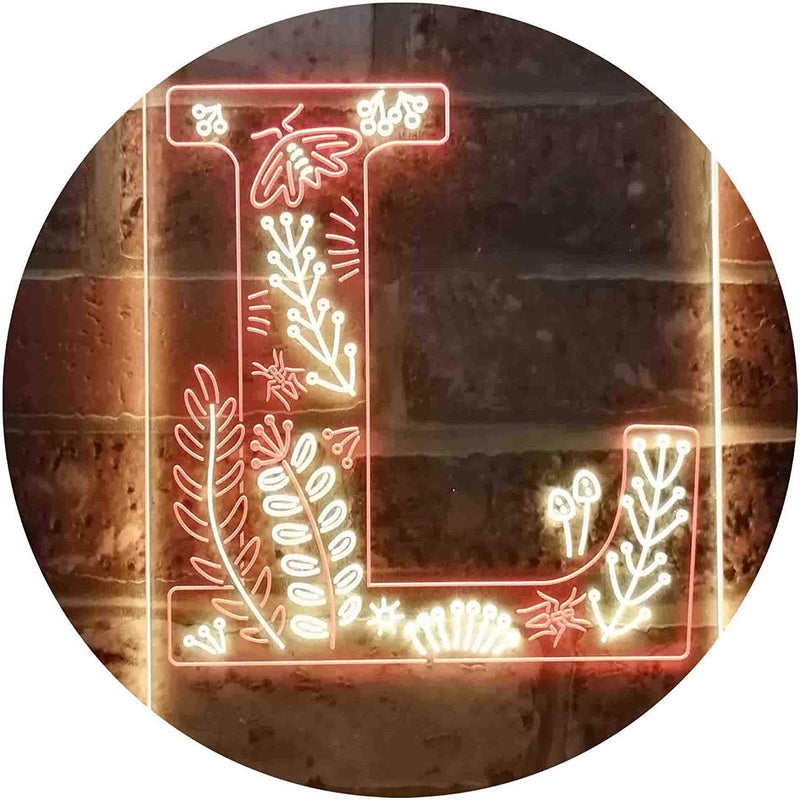 Family Name Letter L Monogram Initial LED Light Sign - LED Gift Works