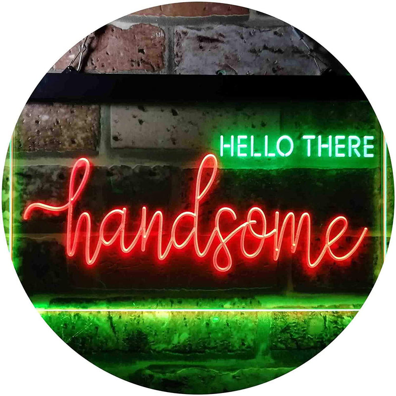 Boyfriend Gift Quote Hello There Handsome LED Light Sign - LED Gift Works