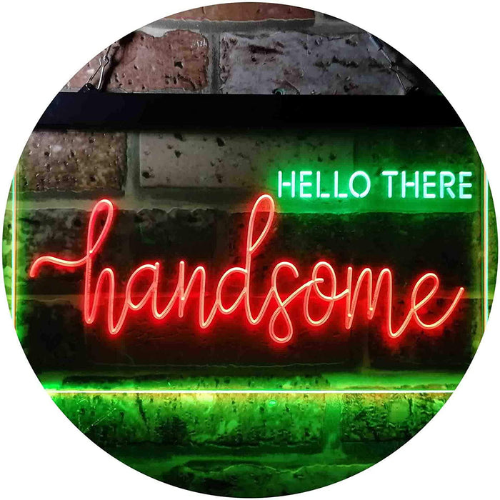 Boyfriend Gift Quote Hello There Handsome LED Light Sign - Way Up Gifts