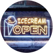 Open Ice Cream LED Light Sign - LED Gift Works