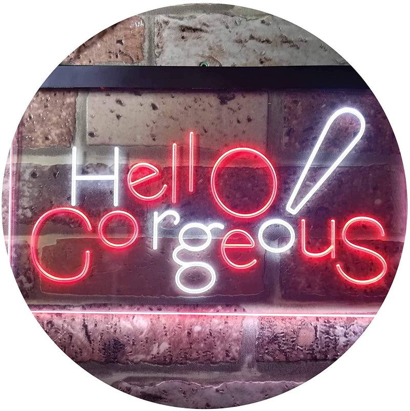 Beauty Shop Hello Gorgeous LED Light Sign - LED Gift Works