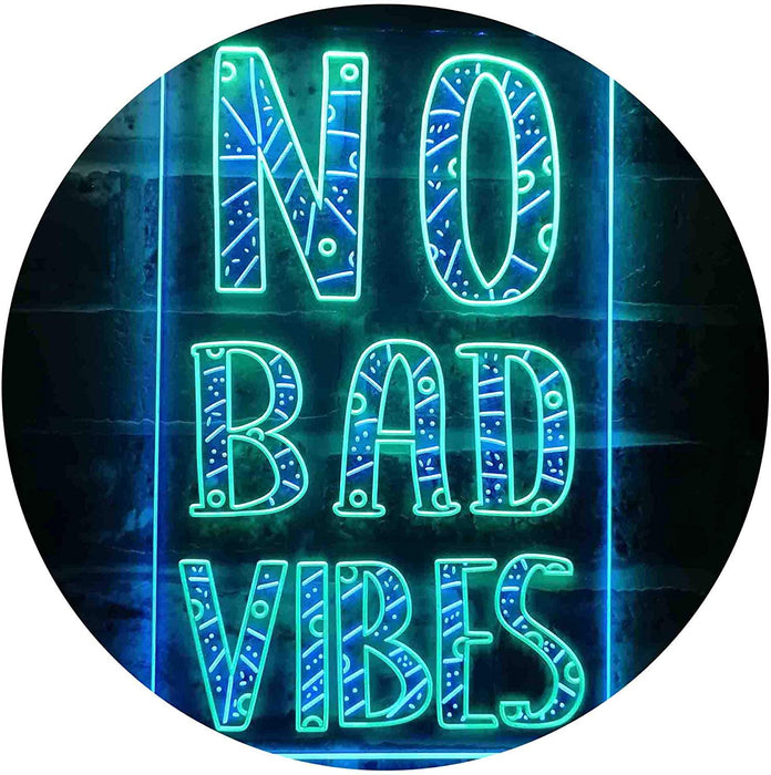 No Bad Vibes LED Light Sign - Way Up Gifts