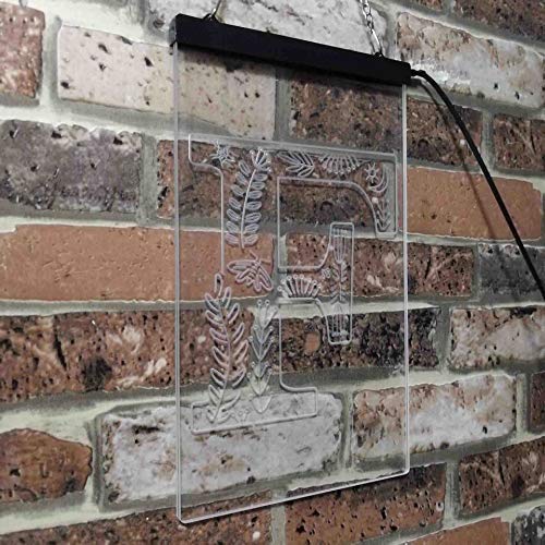 Family Name Letter F Monogram Initial LED Light Sign - Way Up Gifts