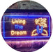 Paradise Island Living The Dream LED Light Sign - Way Up Gifts
