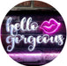 Lips Hello Gorgeous LED Light Sign - Way Up Gifts