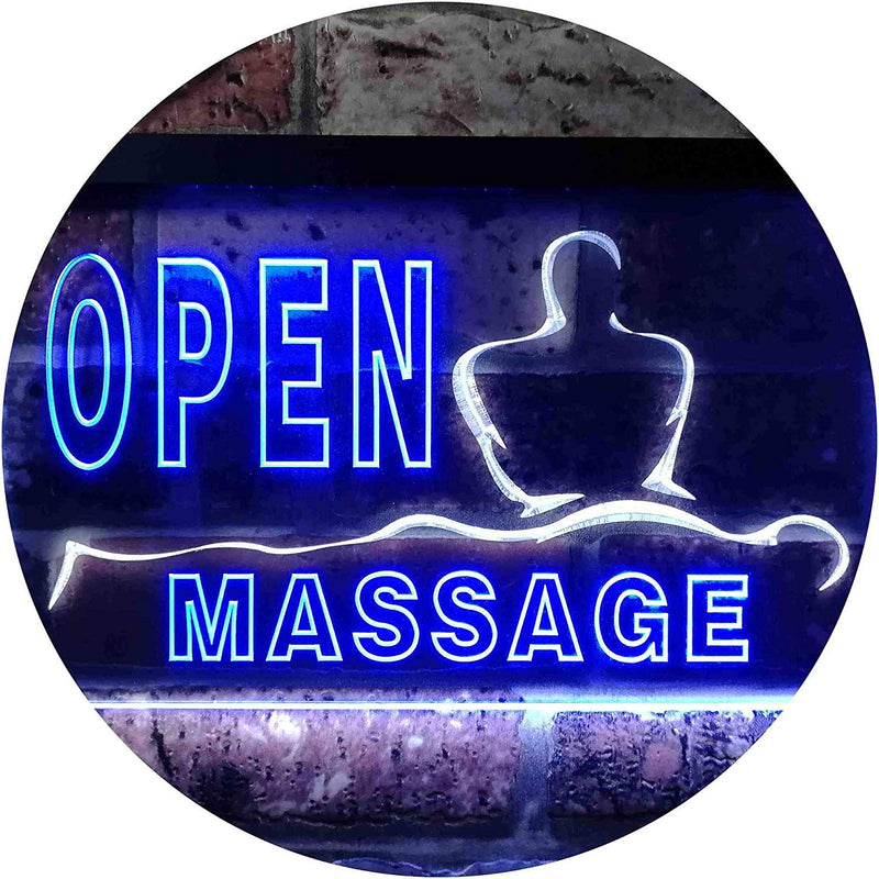 Open Massage LED Light Sign - LED Gift Works