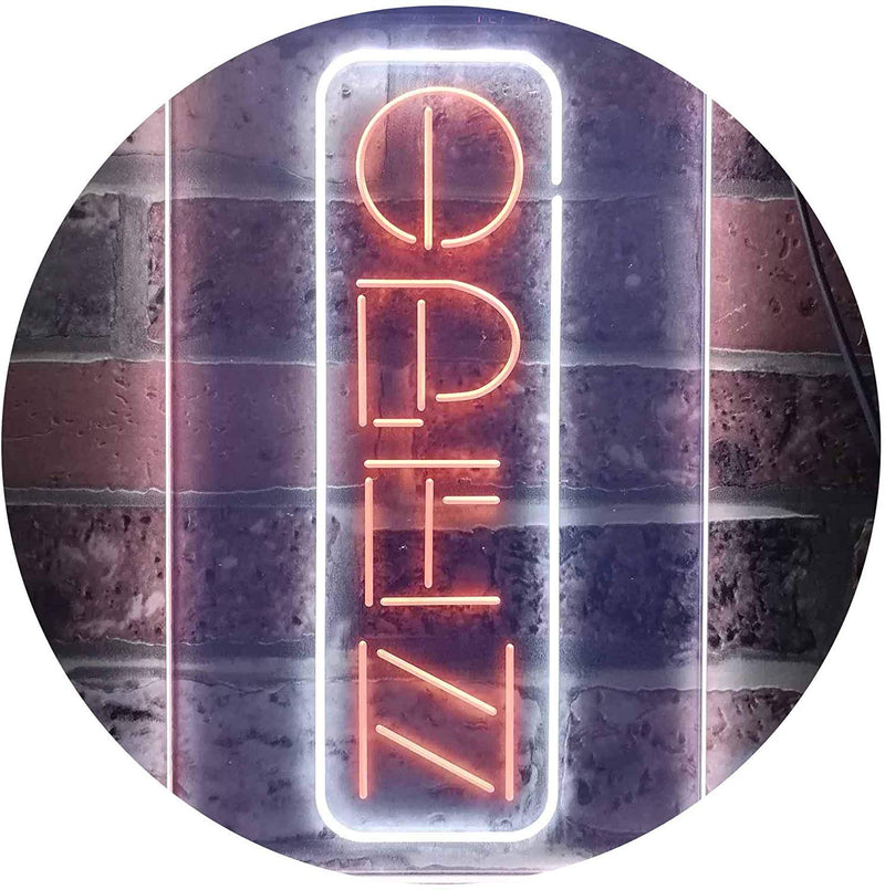 Vertical Open Sign LED Light Sign - LED Gift Works