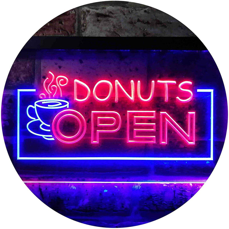 Donuts Open LED Light Sign - LED Gift Works