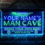 Personalized Western Theme Man Cave LED Light Sign - LED Gift Works