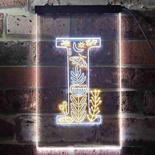 Family Name Letter I Monogram Initial LED Light Sign - Way Up Gifts