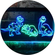 Dinosaur T Rex Triceratops Night Light Kids Bedroom Decor LED Light Sign - LED Gift Works