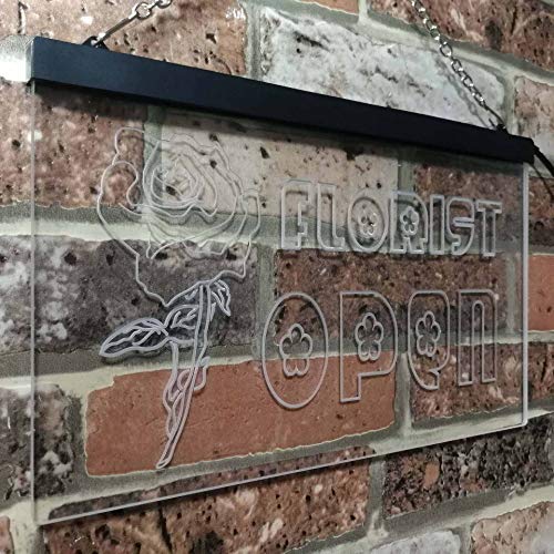 Flower Shop Florist Open LED Light Sign - LED Gift Works