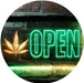 Open Medical Marijuana Leaf LED Light Sign - Way Up Gifts