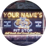Personalized Car Racing Beer Pit Stop Bar LED Light Sign - LED Gift Works